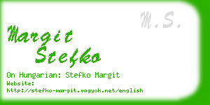 margit stefko business card